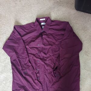 Van Heusen Sateen Strip Wrinkle Free Dress Shirt